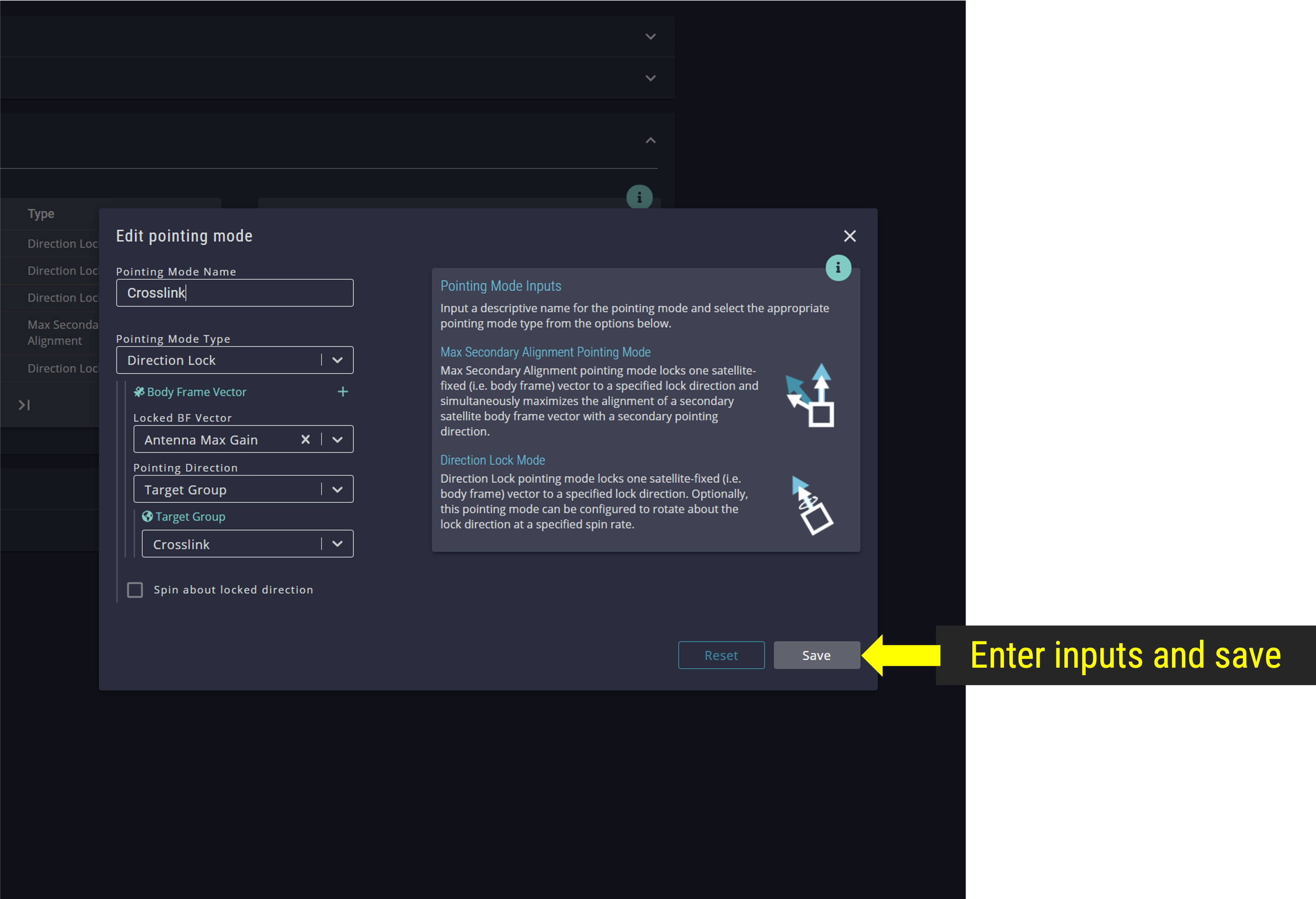 Add Crosslink Pointing Mode