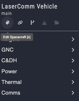 Opening the Spacecraft Edit Dialog