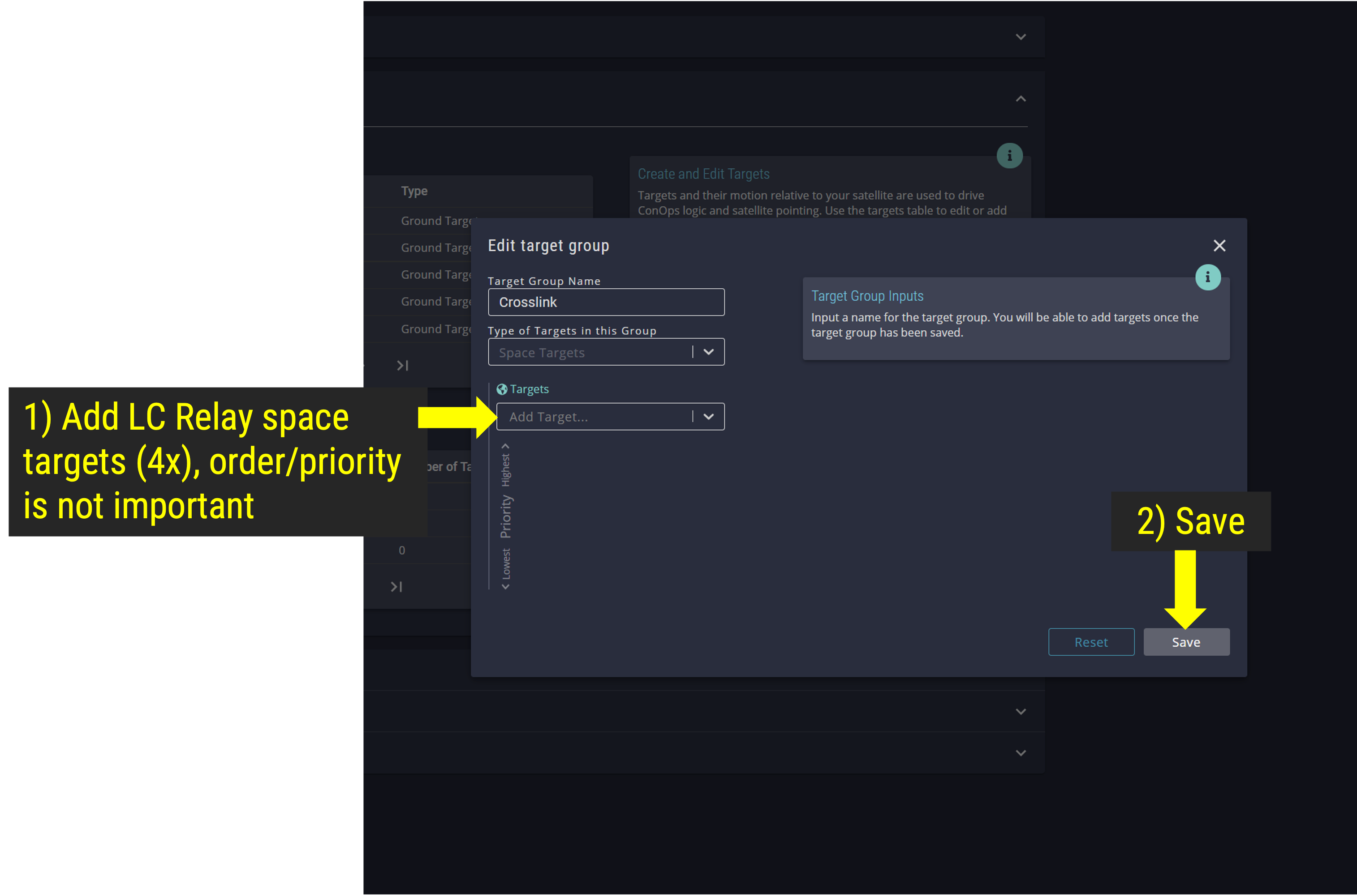 Save Relay Constellation Target Group